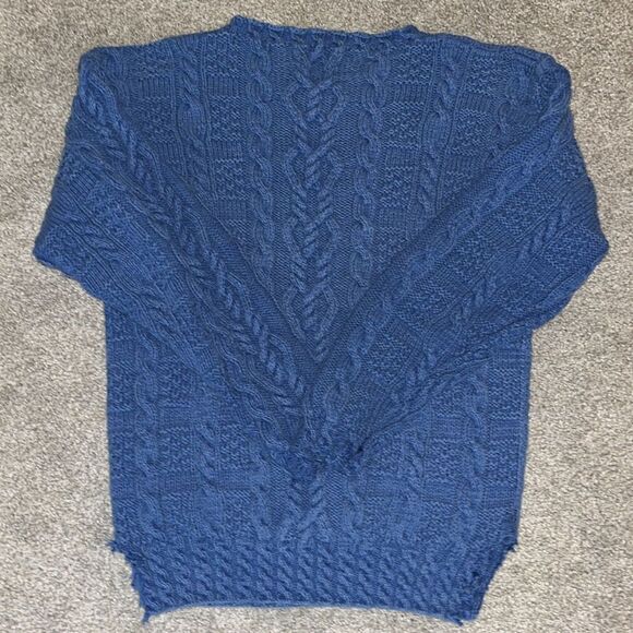 Gorgeous RL Polo Cool Vintage Vibes Hand knit Cotton Cableknit Retro Sweater-M - Picture 6 of 6